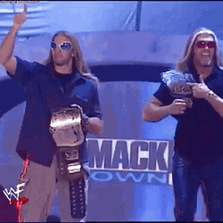 Tag Team Champions Edge And Christian Cage GIF