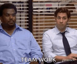 Tag Team Craig Robinson John Krasinki Fist Bump GIF