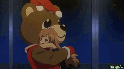 Taiga Aisaka Dancing With Giant Bear GIF