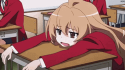 Taiga Aisaka Sleeping In School GIF