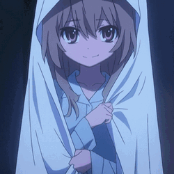 Taiga Aisaka Wearing Robe GIF