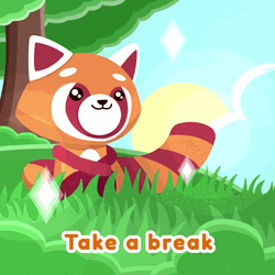 Take A Break Animated Raccoon Relaxing GIF