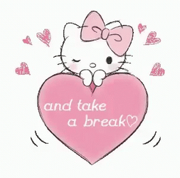 Take A Break Hello Kitty GIF