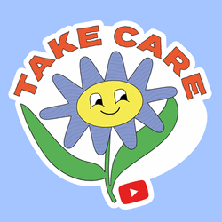 Take Care Groovy Flower Mental Health YouTube GIF