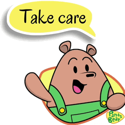 Take Care Hello Pants Bear GIF