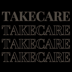 Take Care Repeated Text Shadow GIF