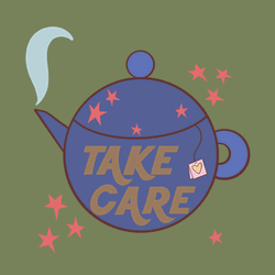 Take Care Steaming Teapot GIF