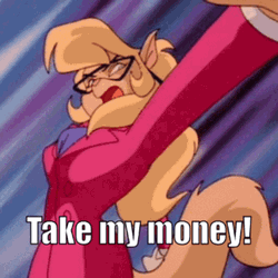 Take My Money Throwing Bag GIF