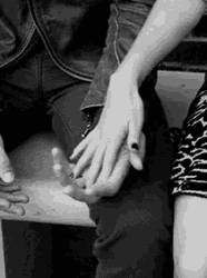 Take My Strong Hand Couple While Sitting GIF