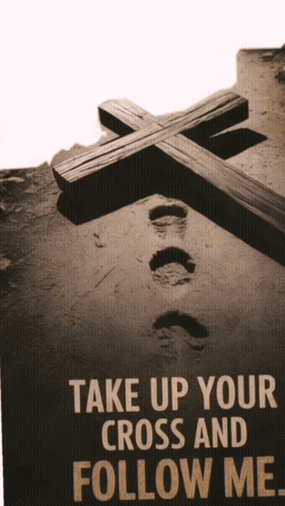 Take Up Your Cross Follow Me Sign GIF