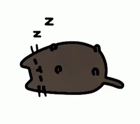 Taking A Nap On Pusheen Thanksgiving GIF