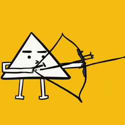 Taking Archery Shot Triangle Animation GIF