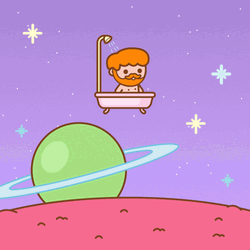 Taking Bath Outside Saturn GIF
