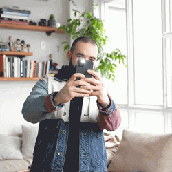 Taking Picture In Iphone 14 Pro Rear Camera GIF