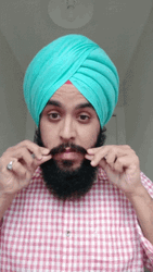 Taliban Guy Mustache Groom GIF