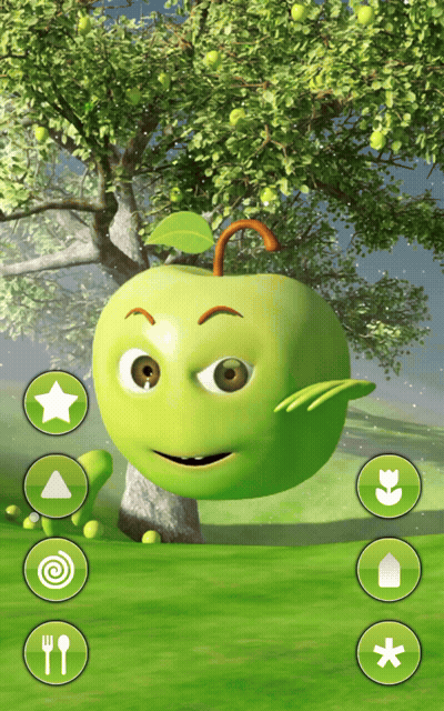 Talking Green Apple GIF