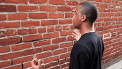 Talking To A Wall Black Guy Time-Lapse GIF