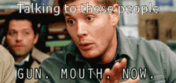 Talking To These People Gun In Mouth GIF