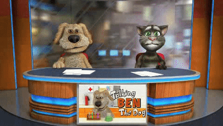 Talking Tom And Ben Fighting GIF