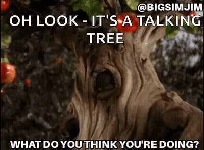 Talking Tree Saying Oh Look GIF