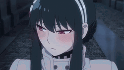 Talking Yor Forger Blushing Anime GIF