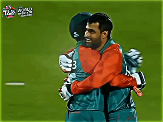 Tamim Iqbal Hugging Teammate GIF
