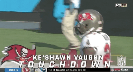 Tampa Bay Buccaneers KeShawn Vaughn Touchdown GIF