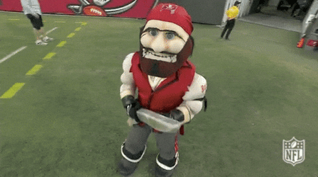 Tampa Bay Buccaneers Mascot Captain Fear GIF
