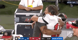 Tampa Bay Buccaneers Tom Brady Hugging A Man GIF