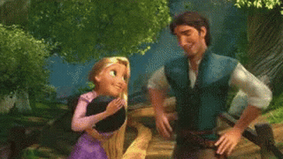Tangled Man And Woman Standing In Forest GIF