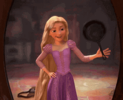 Tangled Rapunzel Playing With Pan GIF