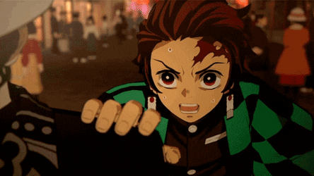 Tanjiro Kamado Hold Up Muzan Kibutsuji GIF