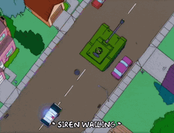 Tank Being Followed By Police GIF