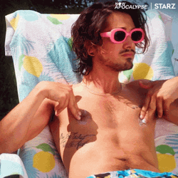 Tanning Guy Sunblock On Nipples GIF