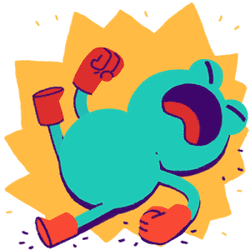 Tantrum Crying Frog Cartoon GIF