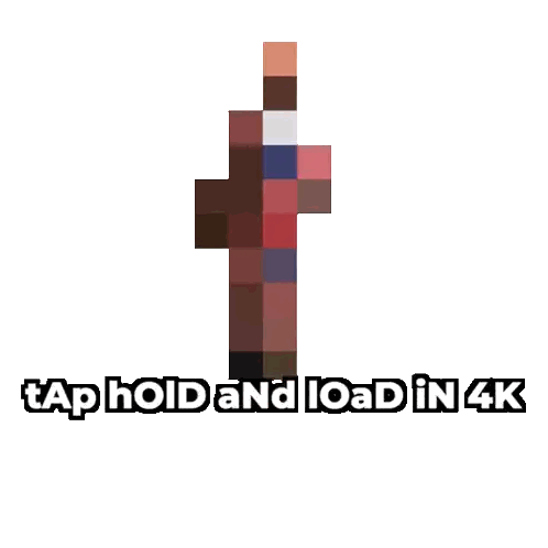 Tap Hold And Load Text Sticker