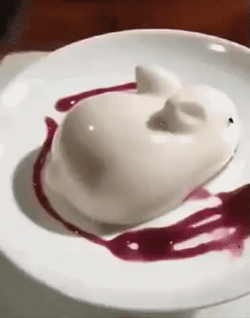 Tapping White Rabbit Jelly Design  GIF