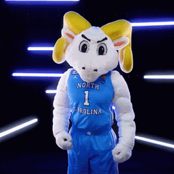 Tar Heels Rameses Flexing Muscles GIF