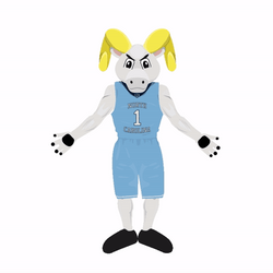 Tar Heels Rameses Jumping Dancing GIF