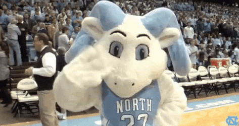 Tar Heels Rameses Waving Hello GIF