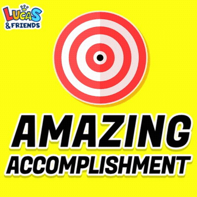 Target With Blue Arrow And Amazing Accomplishment GIF