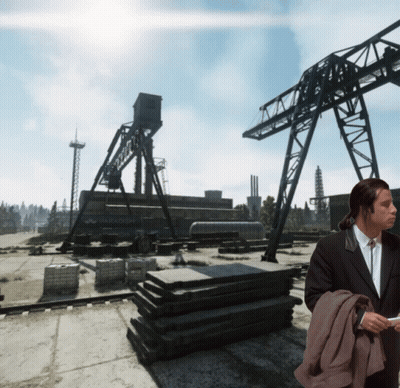 Tarkov Travolta Confused Customs GIF