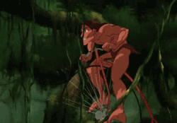 Tarzan 1999 Animated Film Bike Ride Jungle GIF