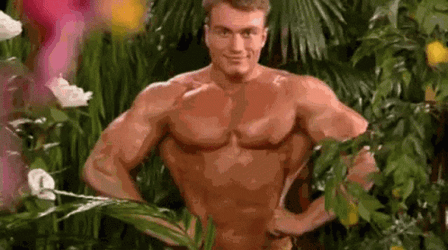 Tarzan Boy Music Video Muscle Flex GIF