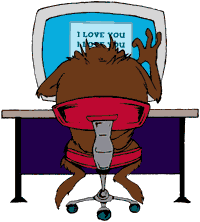 Tasmanian Devil Typing On A Computer GIF