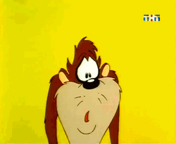 Tasmanian Devil Yellow Background GIF