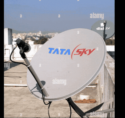 Tata Sky Satellite Dish On Rooftop GIF