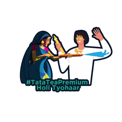 Tata Tea Premium Holi Tyohaar Ad Sticker