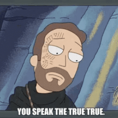 Tattooed Bearded Man: You Speak The True True GIF