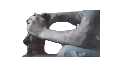 Tattooed Man Holding Head Sticker